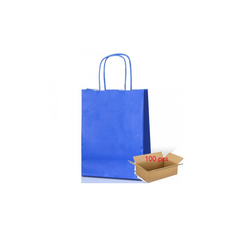 Coloured Kraft Paper Carrier Bags with Twisted Handles PLAIN CARRIER