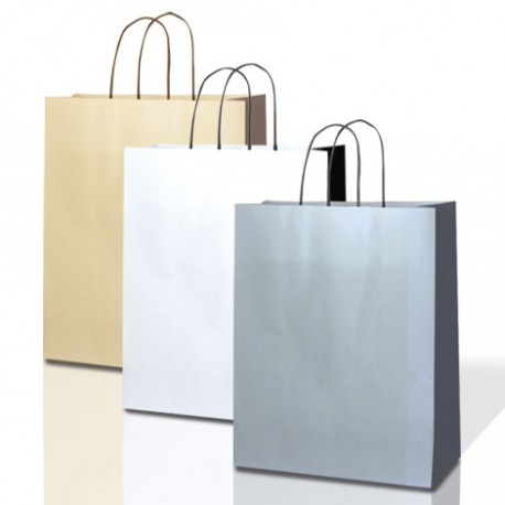 Sacchetti Con Maniglie Piatte 25 Sacchetti Di Carta Kraft Con